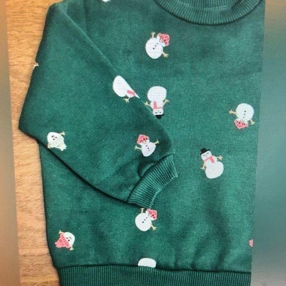Green Snowman Sweater - Picture 2 of 3